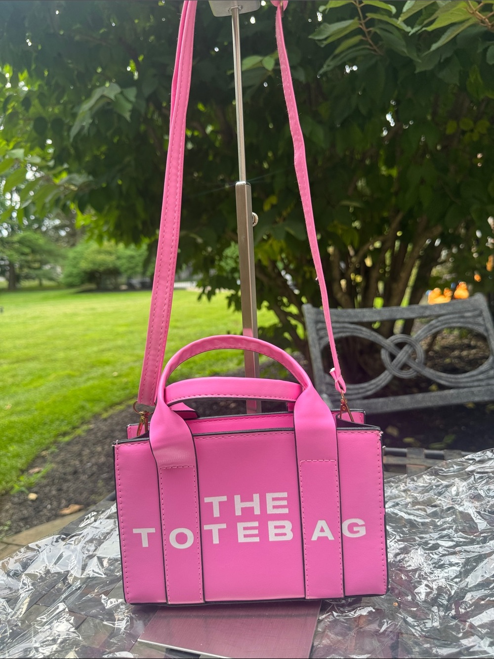 THE TOTE BAG Pink Crossbody Tote Bag